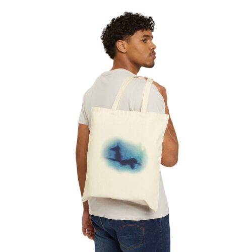 Artistic Cotton Canvas Tote Bag - Eco-Friendly Shopping & Beach Companion