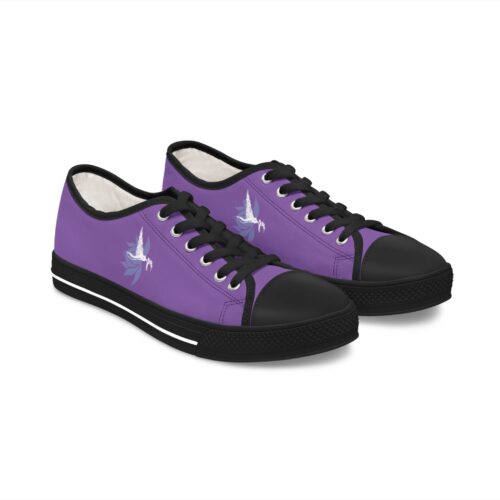 Purple Hummingbird Women's Low Top Sneakers - Stylish Casual Footwear